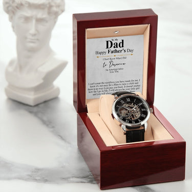 Dad Fathers Day (From Daughter( Openwork Watch - Love You This Much